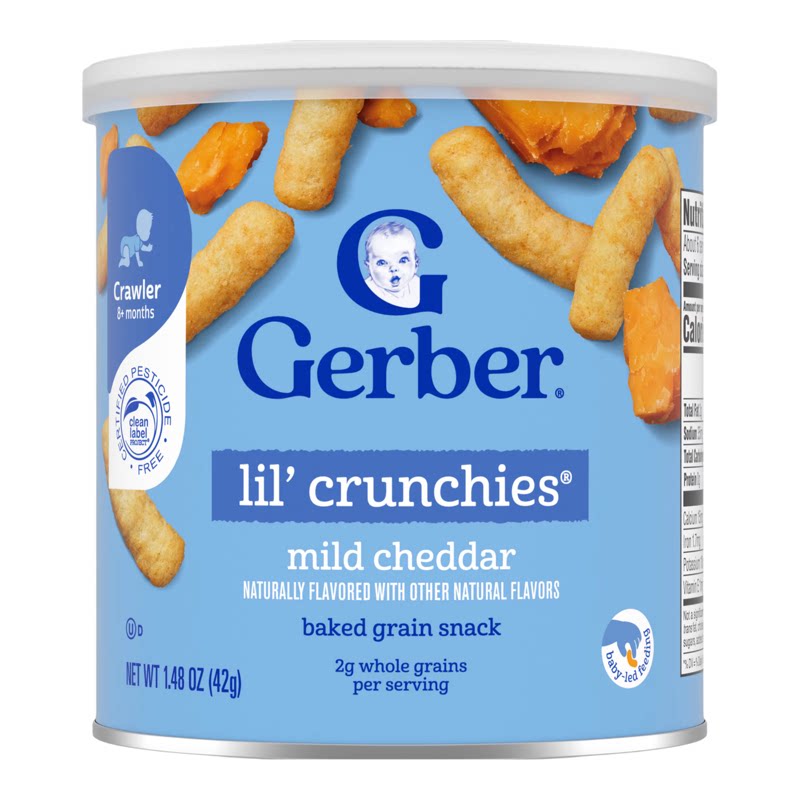 Gerber嘉宝 车打芝士泡芙条42g烘焙谷物点心非油炸健康零食8个月+