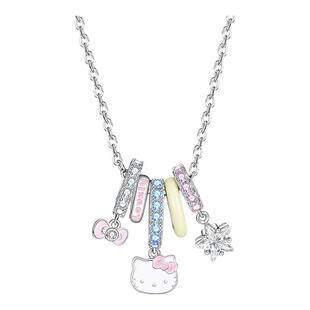 潮色绘xHelloKitty多巴胺项链女生款925纯银情侣纪念意义生日礼物