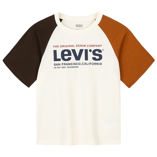 Levis李维斯儿童男童短袖T恤2025夏季新款透气半袖运动衣女生童装