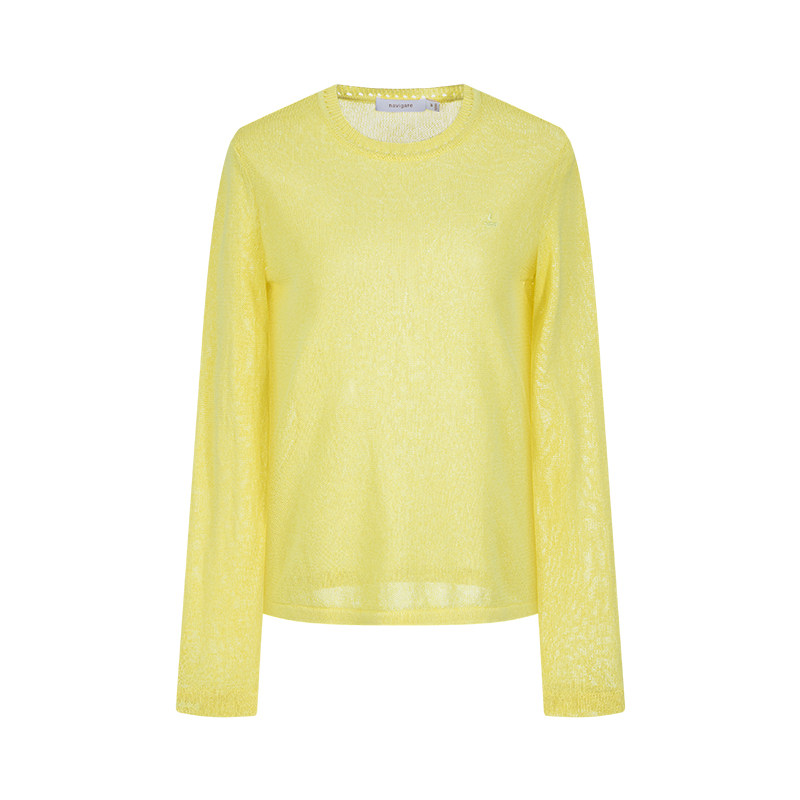 Navigare意大利小帆船2026春夏季简约风镂空罩衫薄款长袖针织上衣