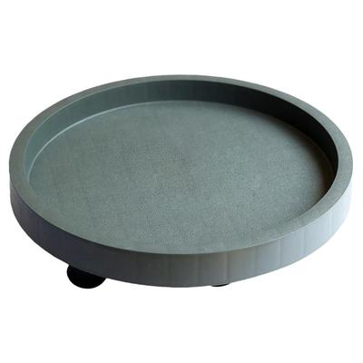 塑料花盆托盘圆形方形带滑轮滚轮