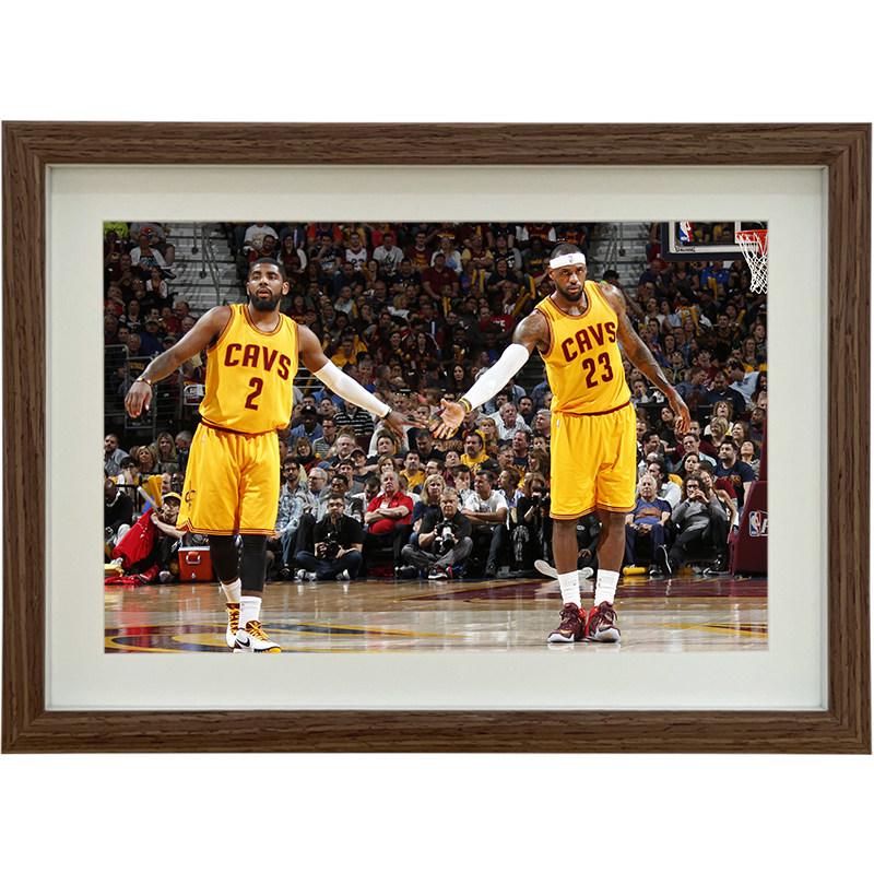 骑士詹姆斯欧文相框摆台装饰画NBA球星纪念海报照片挂画生日礼物