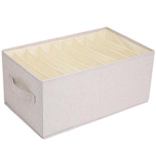 衣柜裤子收纳盒分格厚毛衣棉麻收纳箱家用抽屉式衣服衣物分隔神器