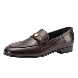 达芙妮平底乐福鞋2026新款春季英伦风小皮鞋棕色百搭女款单鞋女鞋