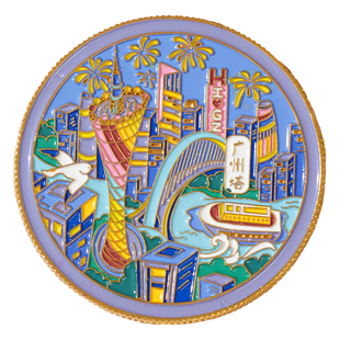 猫的天空之城广州塔永庆坊圣心大教堂纪念币文创礼品纪念徽章硬币