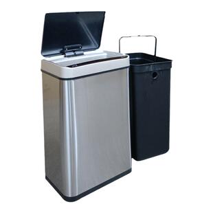 不锈钢智能自动感应垃圾桶方形20L30L48L60L70L80L垃圾筒防水简约