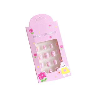 儿童指甲贴女孩新款宝宝自粘美甲贴卡通可爱公主玩具手指贴画无毒无味贴甲片女童小孩ins风可移除贴片小礼物