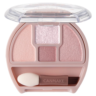 保税！日本CANMAKE井田卧蚕四色眼影盘03奶茶色提亮高光01 02 04