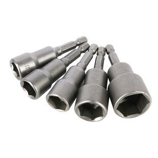 内外六角风批套筒头加长电动手电钻扳手工具起子套装8mm批头磁性