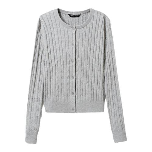 SPAO韩国同款秋季女士简约时尚易搭短款长袖毛衣开衫