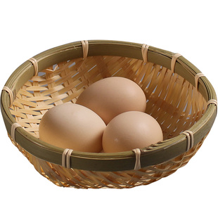 竹编果篮水果盘 茶点盘 茶道点心盘 创意 装饰竹编篓 编织收纳篮