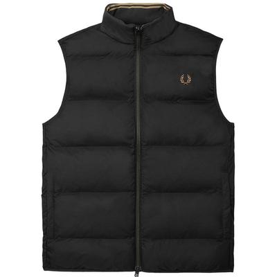 FRED PERRY男士休闲马甲2025冬季新款立领拉链麦穗刺绣背心J8522