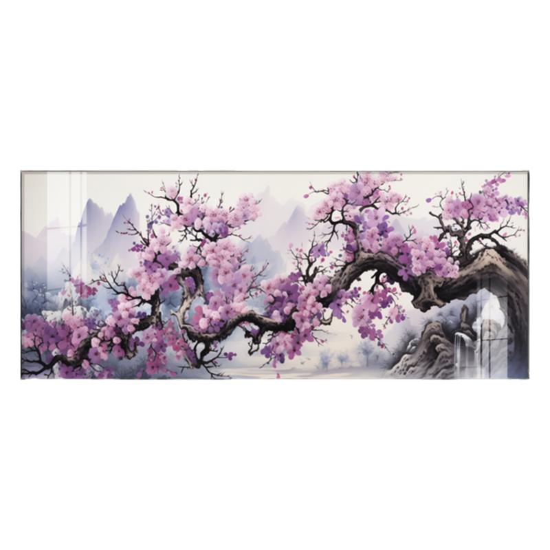 紫气东来客厅挂画梅花新中式