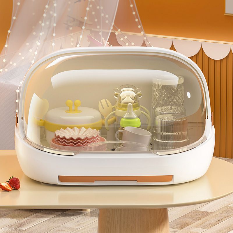 婴儿奶瓶收纳箱盒便携式大号宝宝餐具储存盒沥水防尘晾干架奶粉盒