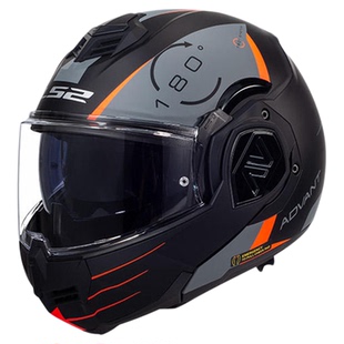 LS2摩托车头盔蝎子后空翻揭面全盔双镜片机车四季通用3C认证FF906