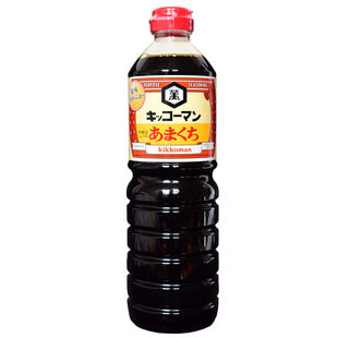 日本进口 万字酱油甘口1000ml 酿造甜口酱油烹饪料理烧菜浓口龟甲