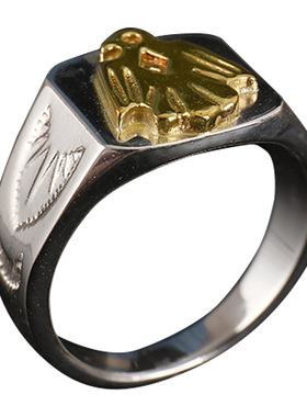 高桥吾郎925银复古摇滚风ins戒指