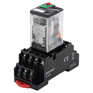 施耐德中间继电器RXM2LB2BD RXM4AB2P7/4AB//2P7小型交直流8/14脚