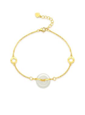 玉匠世家小圆满和田玉平安扣手链女款轻奢小众精致手饰送闺蜜