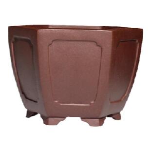 菱花开窗六方宫灯名家吴化明精品紫砂花盆手工盆景盆栽多肉菖蒲