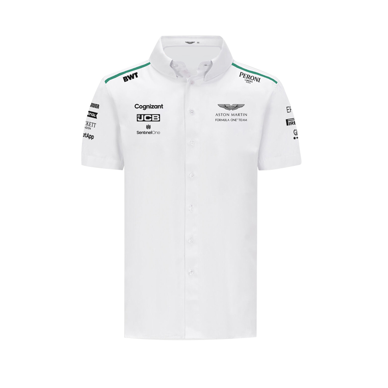 阿斯顿马丁车队f1赛车服短袖衬衣astonmartin衬衫工作服定制衣服