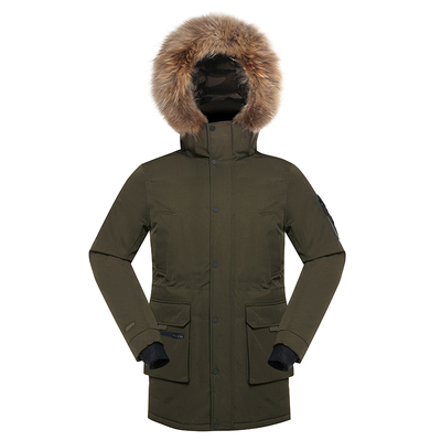 黑标羽绒服男女中长款加厚派克服