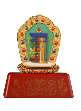 藏传合金彩绘十相自在 文殊六字摆件家居装饰品供佛小摆件带礼盒