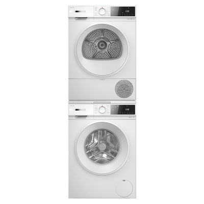 博世4系果然白变频活氧10KG洗烘套装洗衣机热泵烘干机