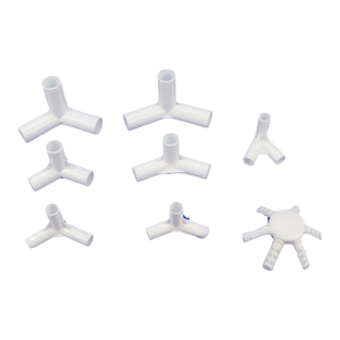 PVC毛细管接头细硬管件圆管弯头立体三通四通水管直接塑料小管子