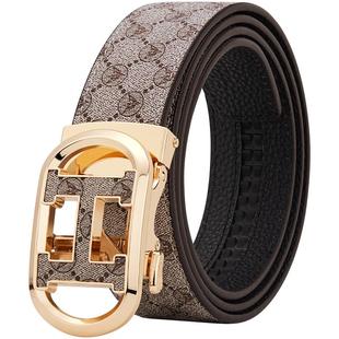 保罗男士皮带真皮自动扣正品高档品牌腰带年轻人轻奢商务潮流裤带