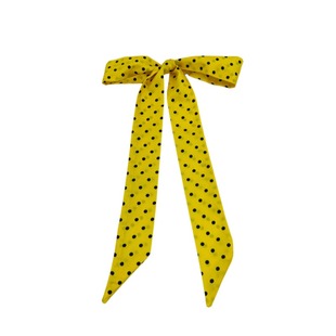 黄色波点长条丝巾2025正流行腰间腰带搭配装饰轻奢高级感丝巾配饰