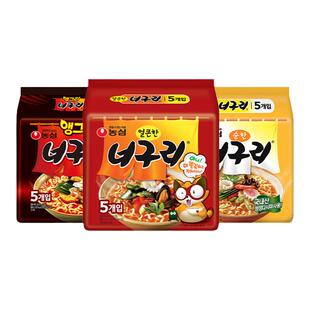 韩国进口正宗农心浣熊乌龙面乌冬方便面原味辣味拉面速食袋装泡面