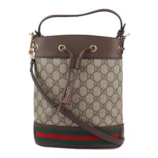 【自营】中古9新GUCCI古驰OPHIDIA GG SUPREME手提包水桶包GG挎包