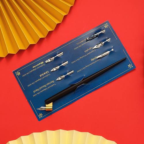 木杆蘸水笔厂家现货学生练字批发体书法漫画钢笔花英文斜杆蘸水笔