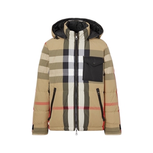 【24期免息】BURBERRY男装 双面两穿格纹羽绒服 81223671