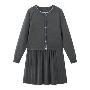 太平鸟miu系两件套连衣裙女针织品质连身裙A1FAF4139