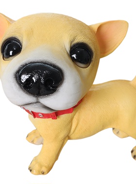 仿真吉娃娃犬摆件小狗装饰工艺品