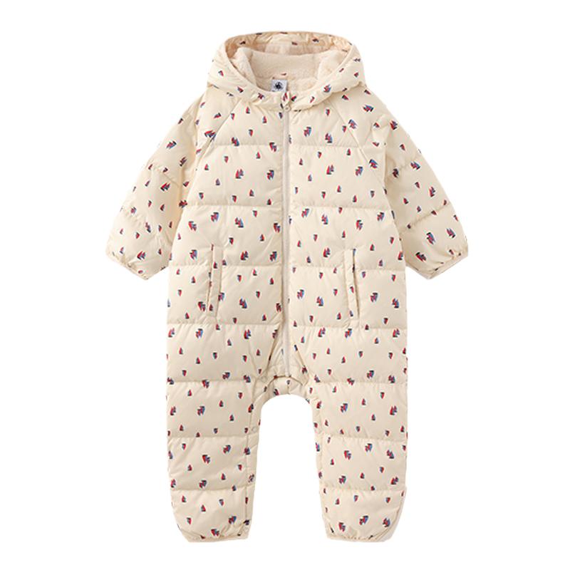 【断码特惠】法国小帆船童装Petitbateau婴幼儿鹅绒爬服A0DNH