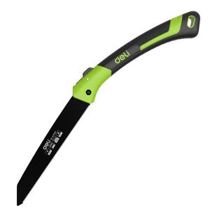 得力木工锯子手锯家用小型手持锯木头锯树神器折叠不锈钢手拉锯子