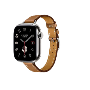 适用iwatch11爱马/仕真皮手表细表带ultra苹果applewatch高级女se
