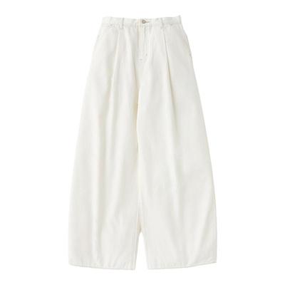 moussy简约通勤风慵懒感阔腿裤