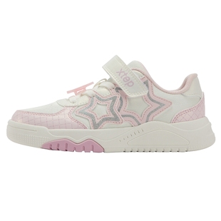 特步童鞋冬季新款儿童休闲鞋女童软底鞋子小童防滑耐磨魔术贴板鞋