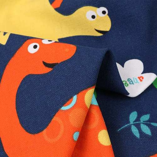 现货供应 坯布印花帆布 卡通加厚涤棉帆布 卡通桌布沙包跳袋帆布