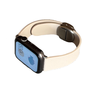 壳里斯iwatch表带S11强磁吸荔枝纹硅胶折叠扣星光色适用S10苹果applewatch华为GT6手表FIT4红米5小米9pro小众