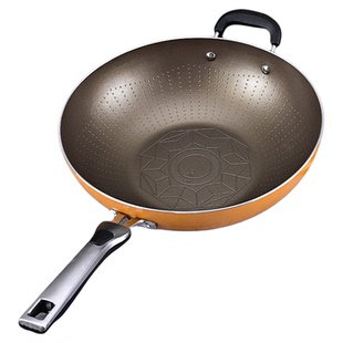 炊大皇不粘锅炒锅家用煎炒锅明火平底电磁炉燃气无油烟轻便炒菜锅