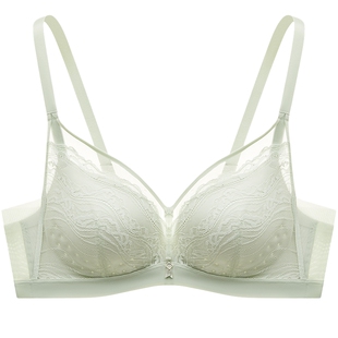 曼妮芬2025夏女士舒适长三角无钢圈文胸性感蕾丝透气内衣20812433