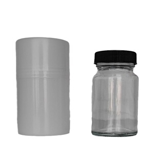 样品瓶60ml透明广口瓶玻璃瓶 标准物质瓶化工试剂瓶分装瓶 透明瓶