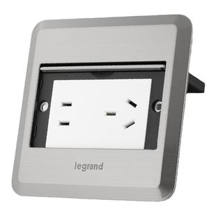 罗格朗官方旗舰店不锈钢五孔地插地板座嵌入式隐形家用超薄盖板插