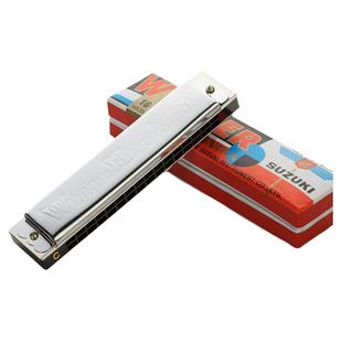 乐器口琴日本SUZUKI铃木24孔复音C调16孔20专业初学生日礼物圣诞