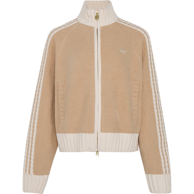 Adidas/阿迪达斯正品三叶草女士宽松时尚立领轻柔针织外套KV8866